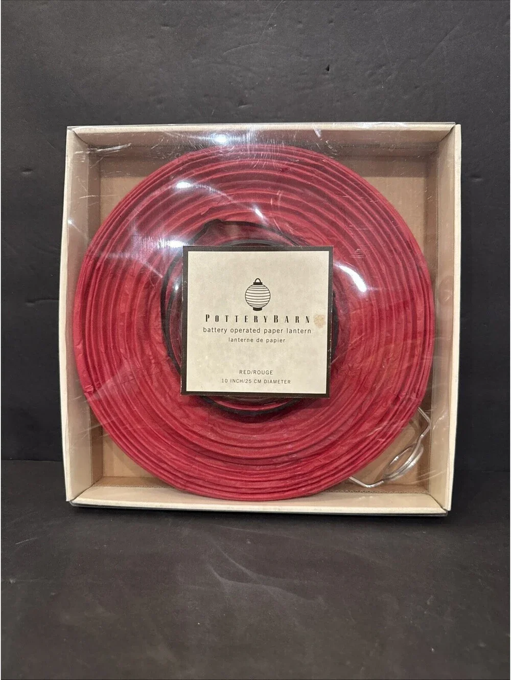 Pottery Barn Paper Lantern Red 10